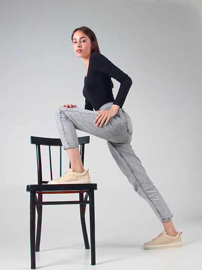 картинка Кеды ED'ART 158.paloma'be/w. Бежевый от интернет магазина