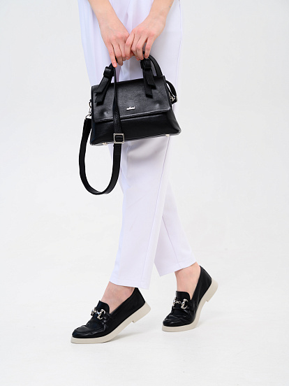 картинка Лоферы туфли ED'ART 172.1841'be. Черный кожа от интернет магазина