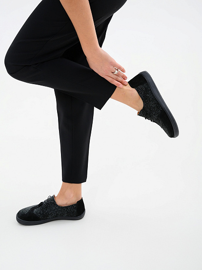 картинка Босоногие туфли ED'ART 188.nata'bl.Черный джангл+черная замша от интернет магазина