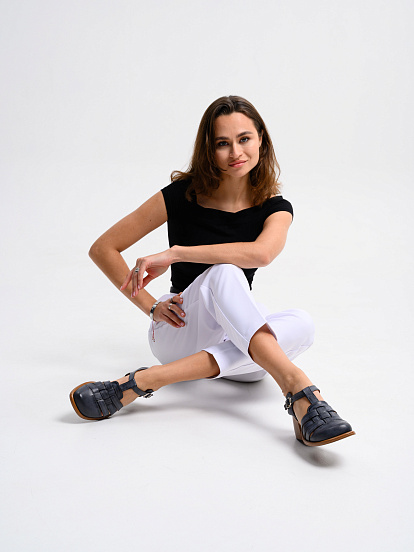 картинка Босоножки ED'ART 5035.23663'bе. Вакса черная+коричневый от интернет магазина