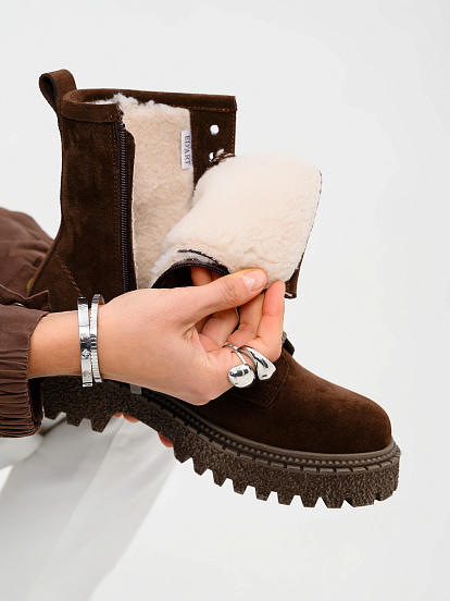 картинка Ботинки ED'ART 327.22511'br.Коричневый замша от интернет магазина