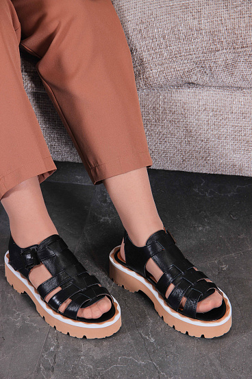 картинка Босоножки ED'ART 2025.5151'be. Черный от интернет магазина