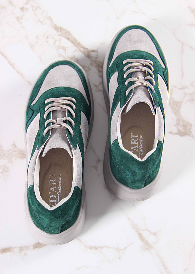 картинка Кеды ED'ART 149.LusiR2'la. зеленый каменный замша от интернет магазина