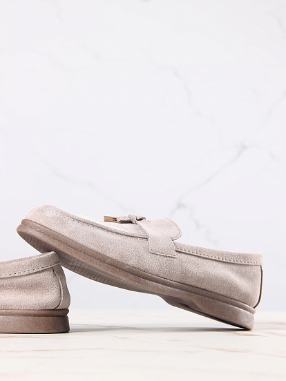 картинка Лоферы лоферы ED'ART 170.2614'be. Каменный замша от интернет магазина