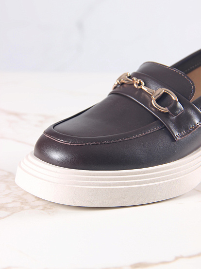 картинка Лоферы туфли ED'ART 173.1453'be. Коричневый Дарк от интернет магазина