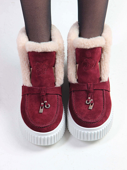 картинка Ботинки ED'ART 307.от11'w. бордовый замша от интернет магазина