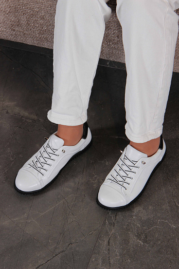 картинка Кеды ED'ART 157.8000'bl. Белый-черный от интернет магазина