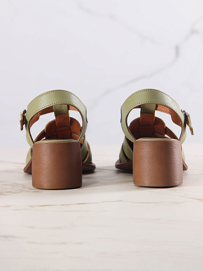 картинка Босоножки ED'ART 5035.23663'bе. Олива+коричневый от интернет магазина