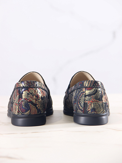 картинка Лоферы ED'ART 170.2614'bl. Черный феникс от интернет магазина