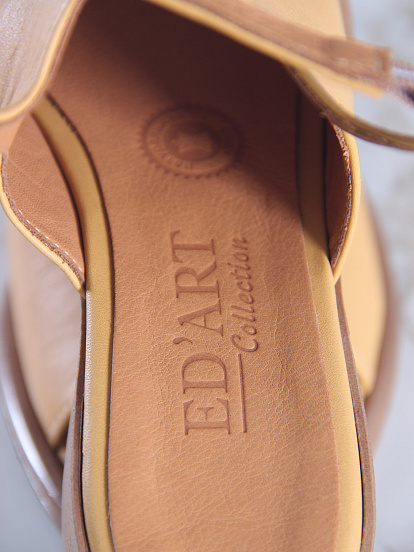 картинка Босоножки ED'ART 4013.23663'bе. Тыква лион+коричневый от интернет магазина