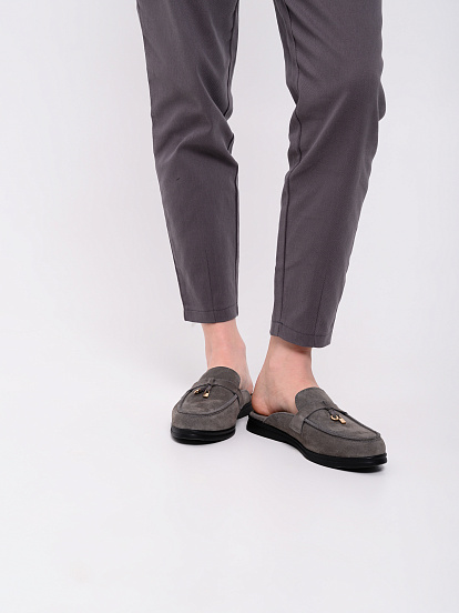 картинка Мюли ED'ART 1070.2614'bl. серый замша от интернет магазина