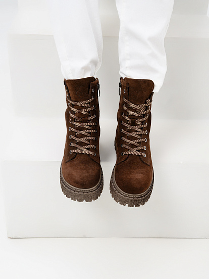 картинка Ботинки ED'ART 327.22511'br.Коричневый замша от интернет магазина