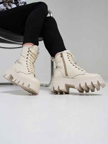 картинка Ботинки ED'ART 329.зиплайн'be. бежевый от интернет магазина