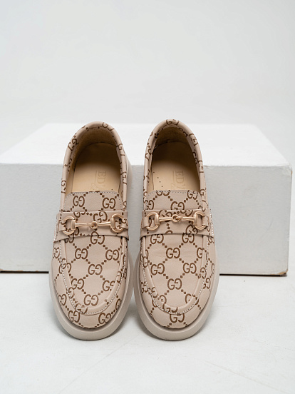 картинка Лоферы туфли ED'ART 172.1841'be. бежевый гуччи от интернет магазина