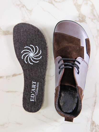 картинка Ботинки ED'ART 305.Ната'bl. Вакса коричневая+корич замша от интернет магазина