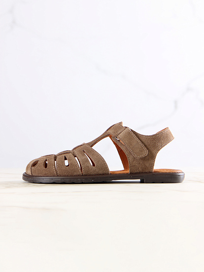 картинка Босоножки ED'ART 1036.подиум178'br.Серо-коричневая замша от интернет магазина