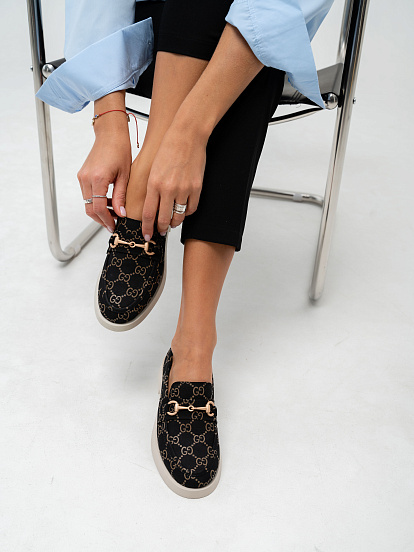 картинка Лоферы туфли ED'ART 172.1841'be. черный гуччи от интернет магазина