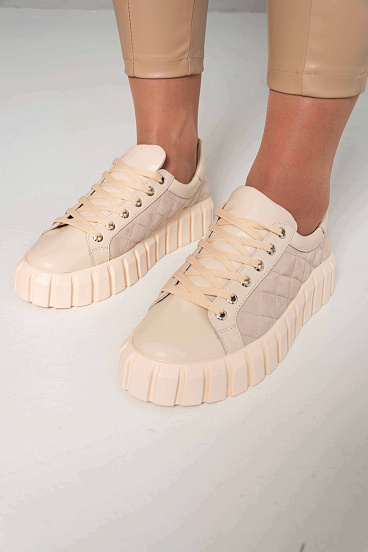 картинка Кеды ED'ART 146.91505'pu.Бежевый от интернет магазина