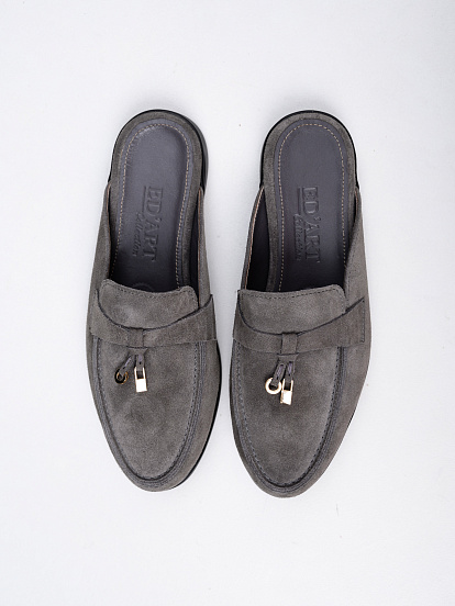 картинка Мюли ED'ART 1070.2614'bl. серый замша от интернет магазина