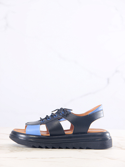 картинка Босоножки ED'ART 2029.2525'bl. Черный синий+черный от интернет магазина