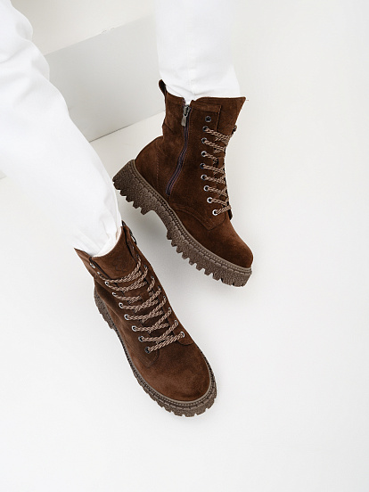 картинка Ботинки ED'ART 327.22511'br.Коричневый замша от интернет магазина