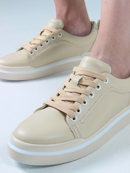 картинка Кеды ED'ART 158.paloma'be/w. Бежевый от интернет магазина