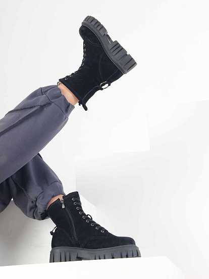 картинка Ботинки ED'ART 329.21153'bl. черный замша от интернет магазина