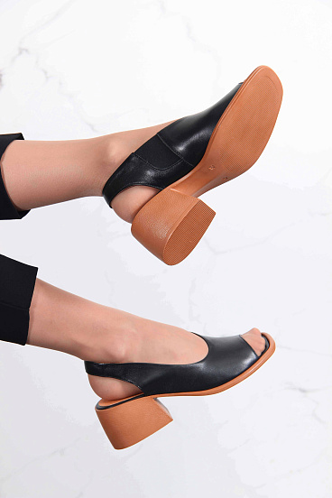 картинка Босоножки ED'ART 4011.23663'br. Черный-коричневый от интернет магазина