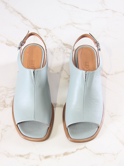 картинка Босоножки ED'ART 4013.23663'bе. Авокадо лион+коричневый от интернет магазина