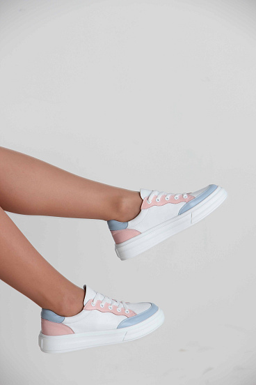 картинка Кеды ED'ART 148.lusi22'w. Белый-голубой-розовый от интернет магазина
