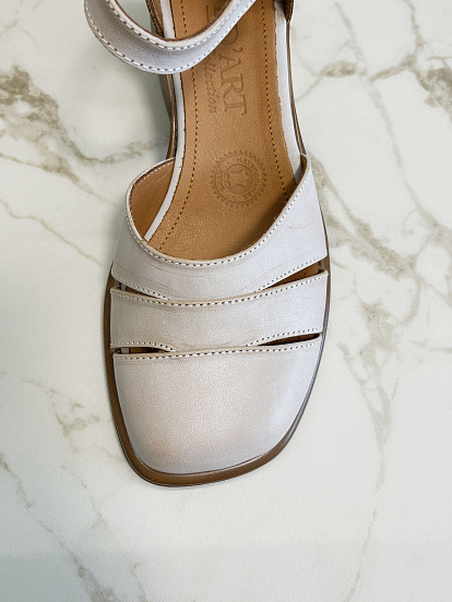 картинка Босоножки ED'ART 5032.23663'be. Вакса пудра+коричневый от интернет магазина