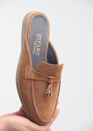 картинка Мюли ED'ART 1070.2614'be. светло коричневая замша от интернет магазина