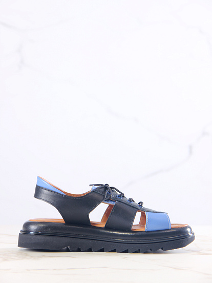картинка Босоножки ED'ART 2029.2525'bl. Черный синий+черный от интернет магазина