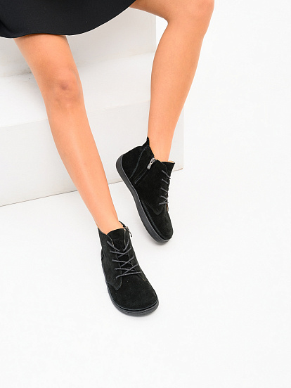 картинка Босоногие ботинки  ED'ART 210.NATA'bl.Черная замша от интернет магазина