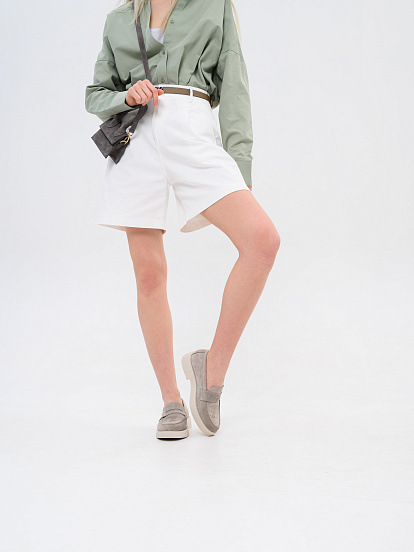 картинка Лоферы туфли ED'ART 176.1593'be. Каменный замша от интернет магазина