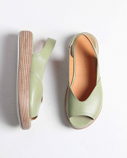 картинка Босоножки ED'ART 1042.2530'be. Авокадо от интернет магазина