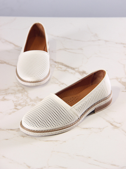 картинка Лоферы ED'ART 110.rose'be.Бежевый от интернет магазина