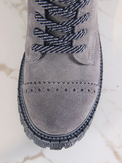картинка Ботинки ED'ART 319.22511'gr.Серый замок замша от интернет магазина