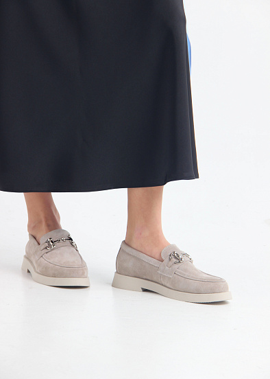 картинка Лоферы туфли ED'ART 172.1841'be. каменная замша от интернет магазина