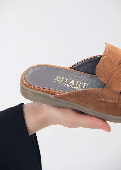 картинка Мюли ED'ART 1070.2614'be. светло коричневая замша от интернет магазина