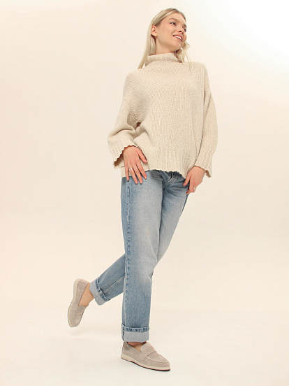 картинка Лоферы ED'ART 177.1607'be. каменный замша от интернет магазина