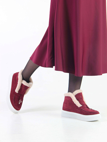 картинка Ботинки ED'ART 307.от11'w. бордовый замша от интернет магазина