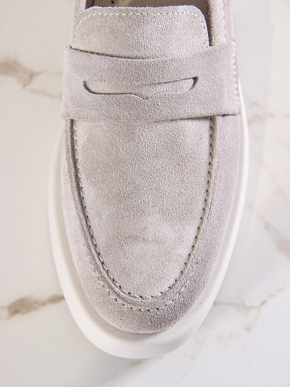 картинка Лоферы туфли ED'ART 176.1593'be. Каменный замша от интернет магазина