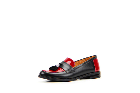 картинка Лоферы ED'ART 117.madonna'9g.black+red.laq от интернет магазина