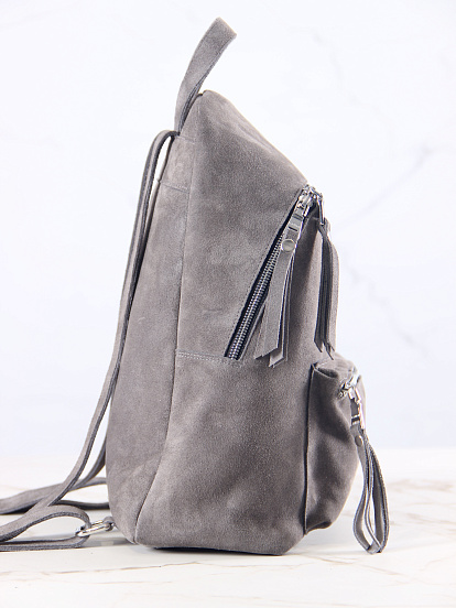 картинка Рюкзак ED'ART r01.серый замок замша от интернет магазина