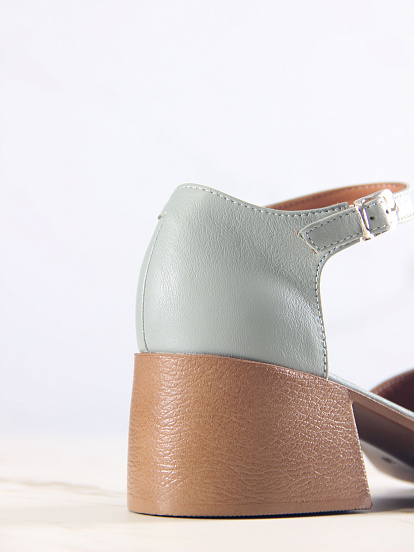 картинка Босоножки ED'ART 5032.23663'be. Авокадо лион +коричневый от интернет магазина