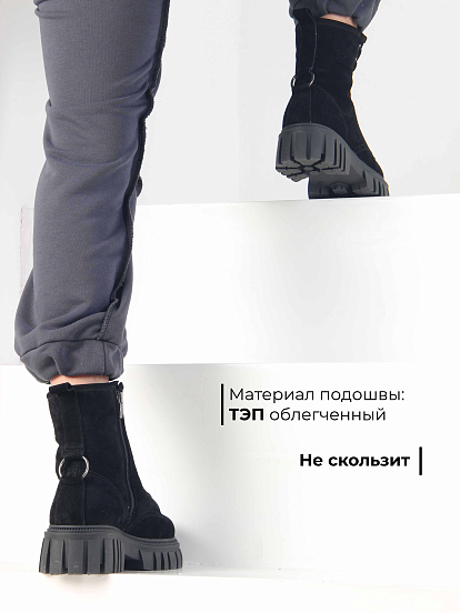 картинка Ботинки ED'ART 329.21153'bl. черный замша от интернет магазина