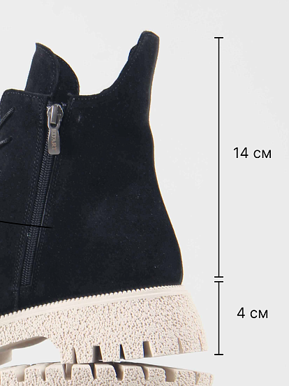 картинка Ботинки ED'ART 228.V.1541'be. Черный замша от интернет магазина