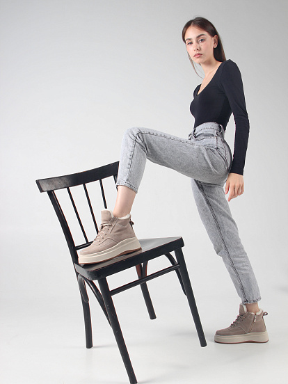 картинка Ботинки ED'ART 260.windy'be. каменный замш от интернет магазина