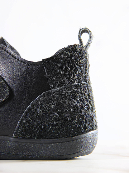 картинка Босоногие ботинки  ED'ART 206.NATA'bl.Черная кожа+черный джангл от интернет магазина